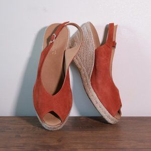 Open Toe Wedge Espadrille Sandals